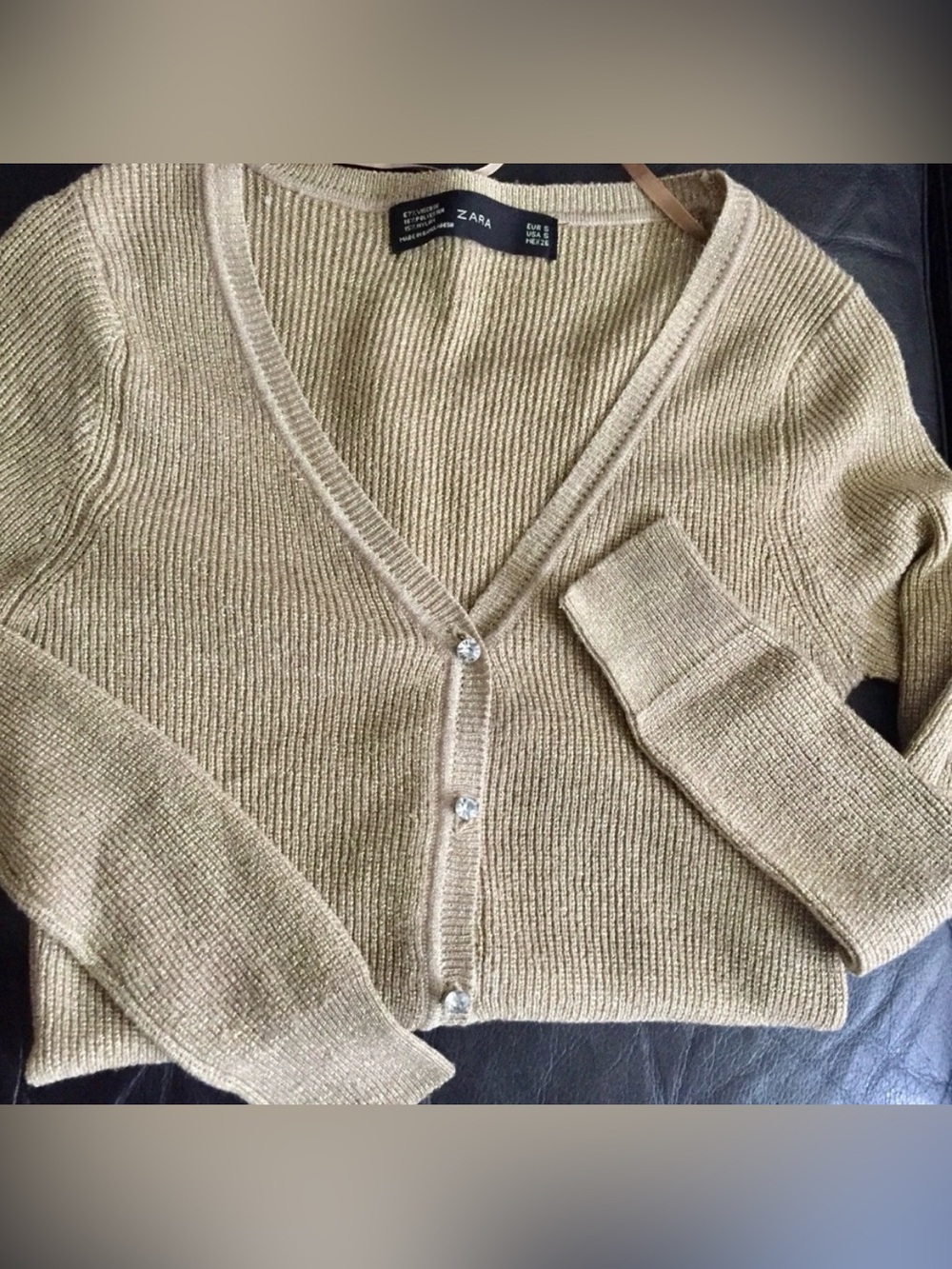 Zara Gold Cardigan Used in Good Cond. S
